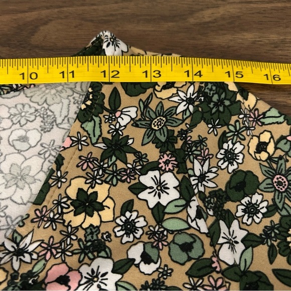 Rebel Sugar 60s Floral Mock-Wrap BodyCon Dress with Pencil Skirt Large - Picture 8 of 12